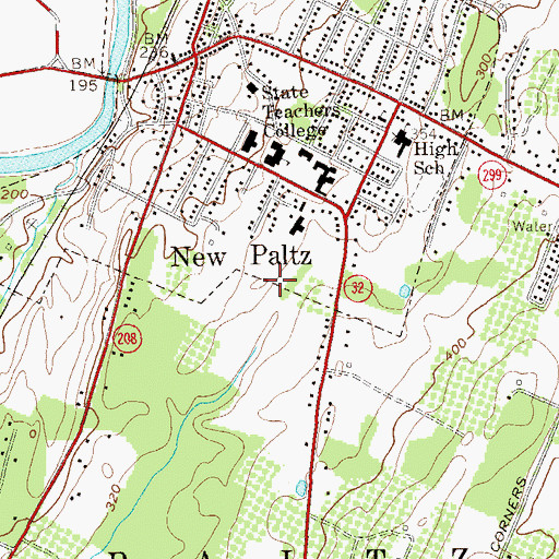 Topographic Map of Capen Hall, NY