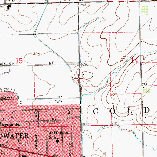 Topographic Map of Trailtree Village, MI