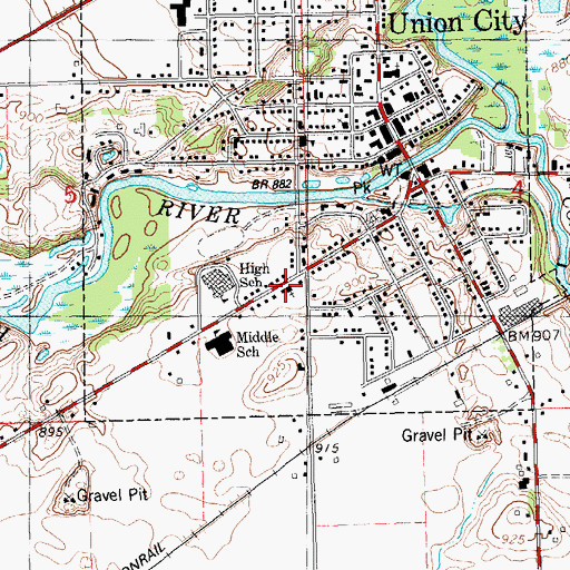 Topographic Map of Our Savior Lutheran Church, MI