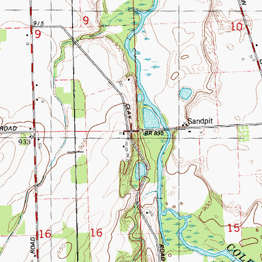 Topographic Map of Church of God, MI