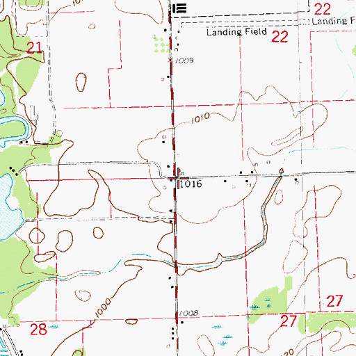 Topographic Map of Prince of Peace Lutheran Church, MI