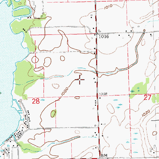 Topographic Map of Quincy Golf Course, MI
