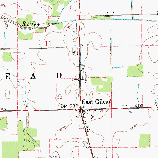 Topographic Map of Bethel Gilead Community Church, MI