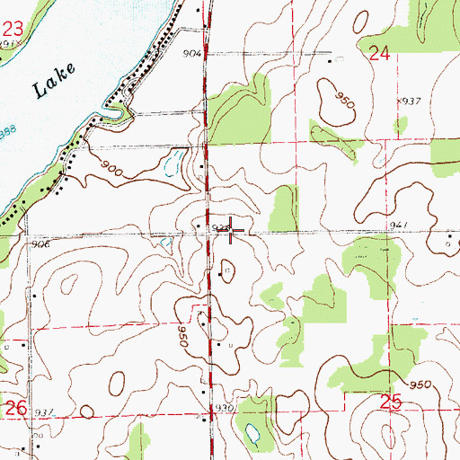 Topographic Map of Indian Cove Estates Mobile Home Park, MI