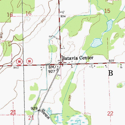 Topographic Map of Olds Post Office (historical), MI