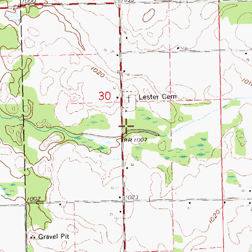 Topographic Map of Lester Post Office (historical), MI