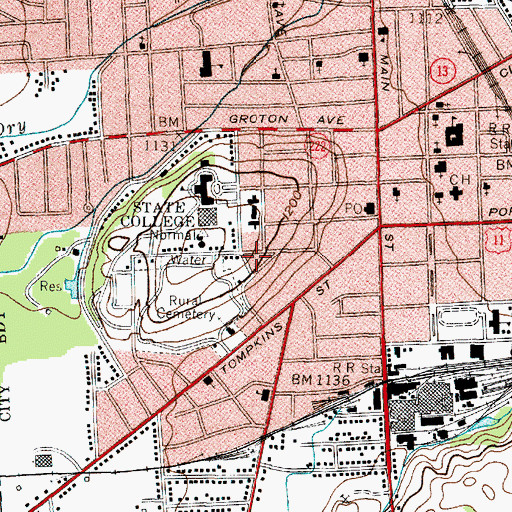 Topographic Map of Interfaith Center, NY