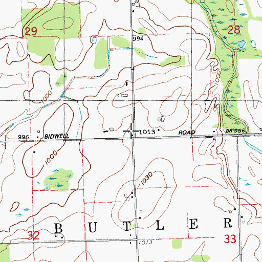 Topographic Map of Faxon Post Office (historical), MI