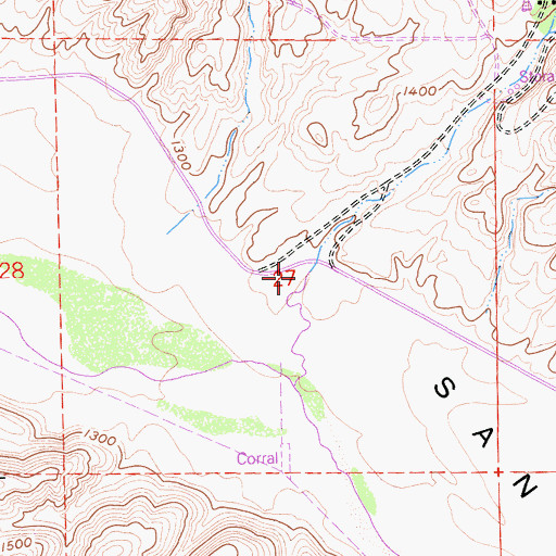 Topographic Map of Holland Canyon, CA