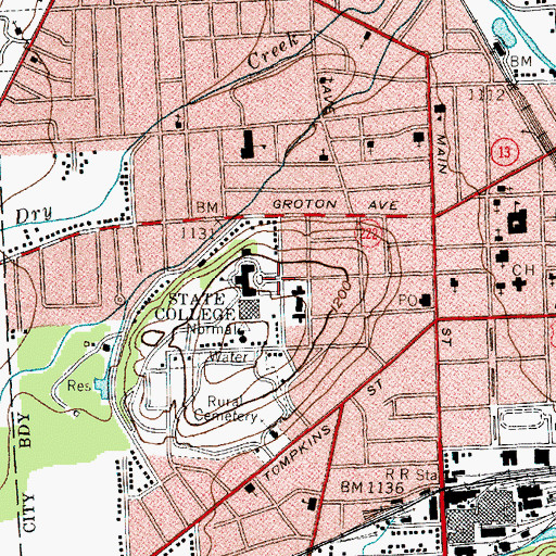 Topographic Map of Miller Building, NY