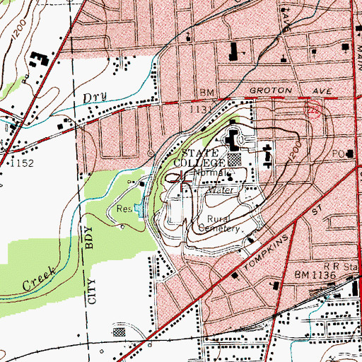 Topographic Map of Van Hoesen Hall, NY