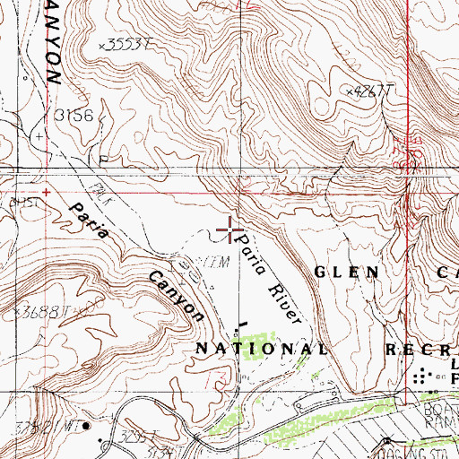 Topographic Map of Chair Crossing, AZ