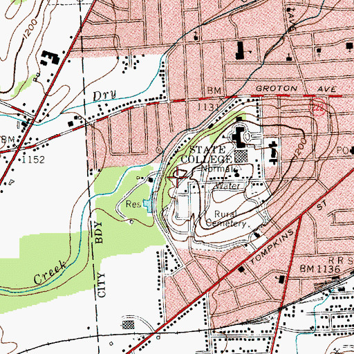 Topographic Map of Corey Union, NY