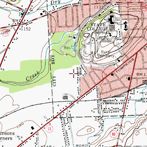 Topographic Map of Davis Field, NY