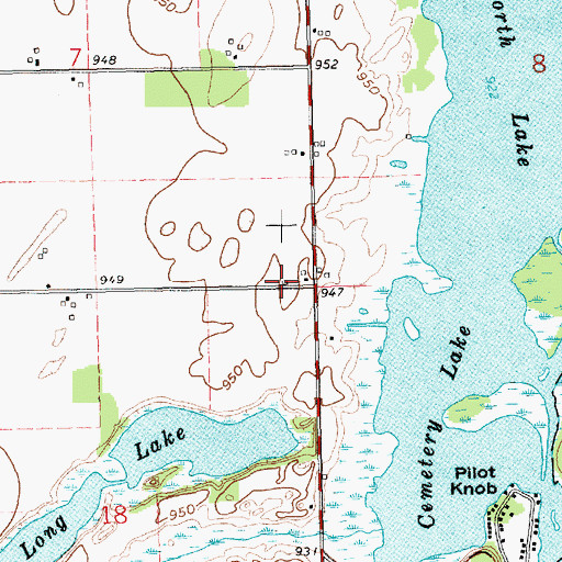 Topographic Map of Hurley Cemetery, MI