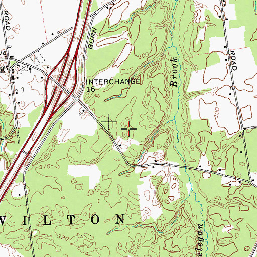 Topographic Map of Wilton Commerce Park, NY