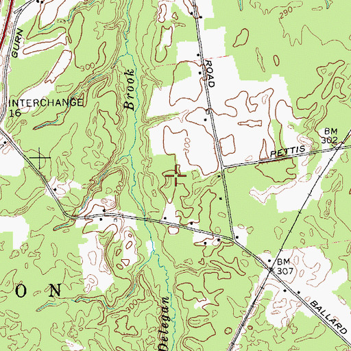 Topographic Map of Whispering Pines Mobile Home Park, NY