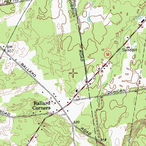 Topographic Map of Fox Run Estates, NY