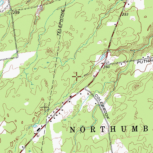 Topographic Map of Hickory Forest, NY