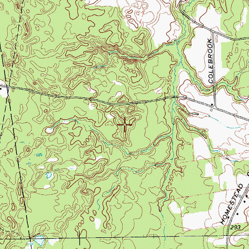 Topographic Map of Queens Court, NY