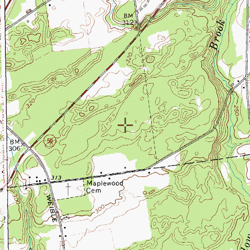 Topographic Map of Wilton Mall Shopping Center, NY