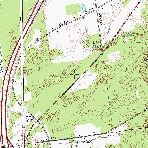 Topographic Map of Wilton Commons Shopping Center, NY