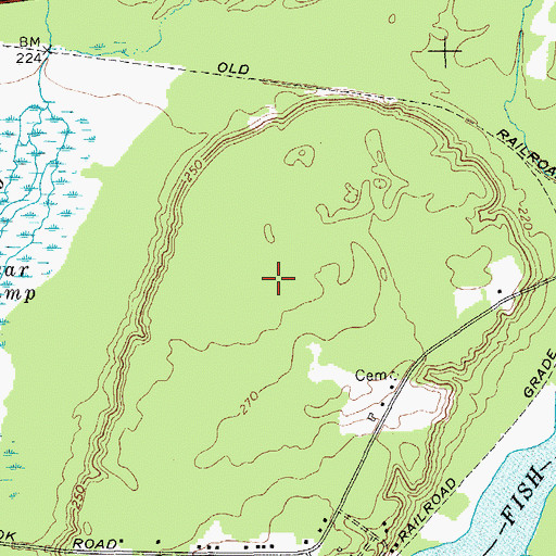 Topographic Map of Meadowbrook, NY