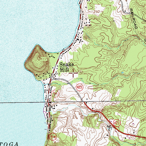 Topographic Map of Lakeside Mobile Home Park, NY