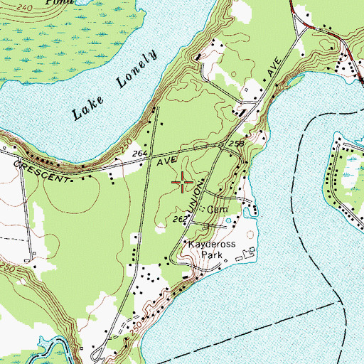 Topographic Map of East Ridge, NY