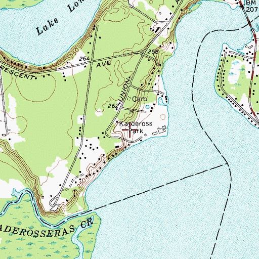 Topographic Map of Waters Edge, NY