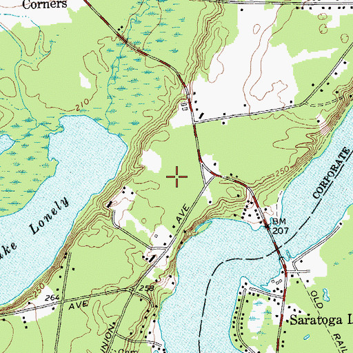 Topographic Map of Interlaken, NY