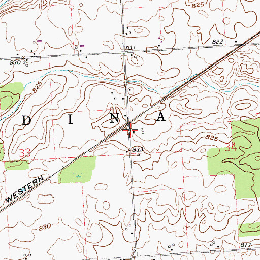 Topographic Map of Ontario Station, MI