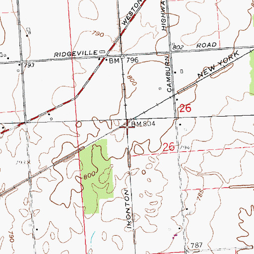 Topographic Map of Bimo Station (historical), MI