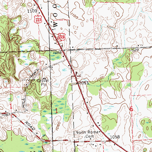 Topographic Map of Stoddard Post Office (historical), MI