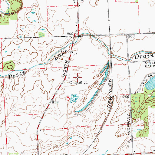 Topographic Map of Quaker Post Office (historical), MI