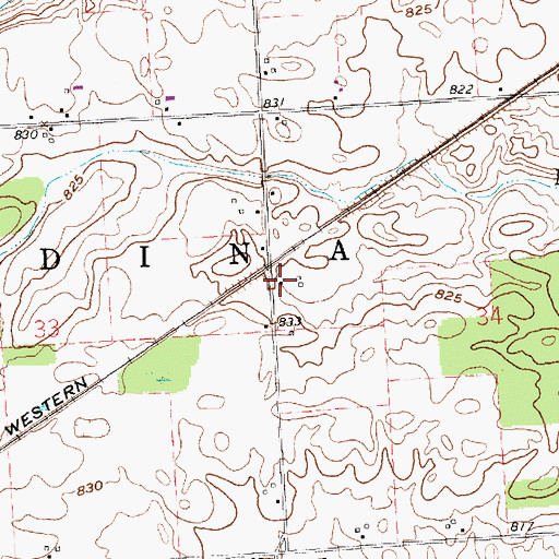 Topographic Map of Ontario Post Office (historical), MI