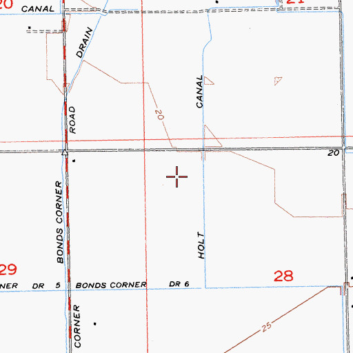 Topographic Map of Holt Canal, CA