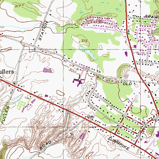 Topographic Map of Lynnwood Elementary School, NY