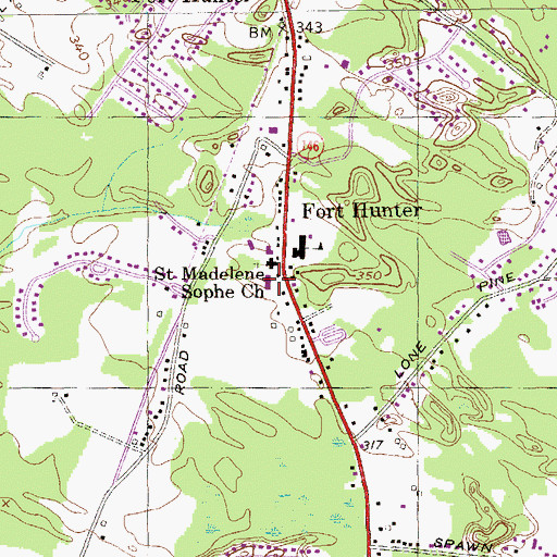 Topographic Map of Saint Madeleine Sophie School, NY