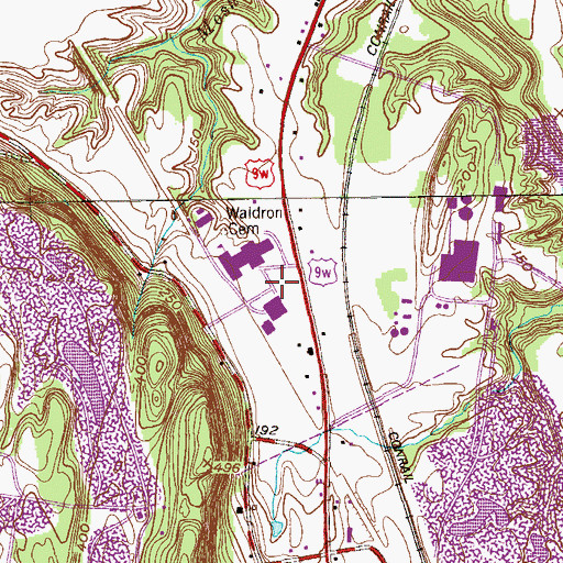 Topographic Map of Ravena Senior High School, NY