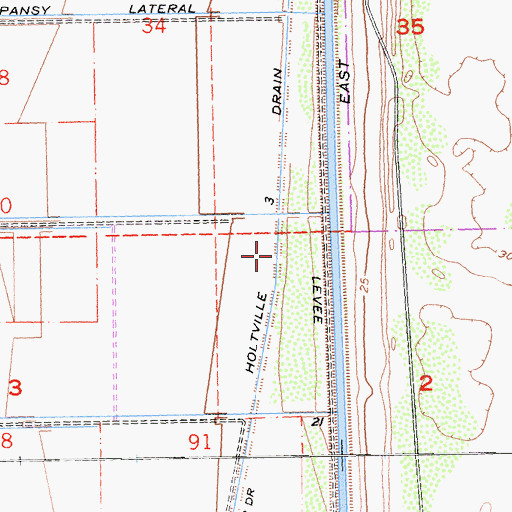 Topographic Map of Holtville Three Drain, CA