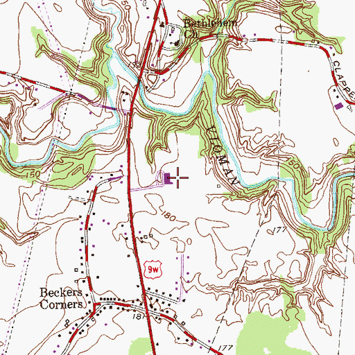 Topographic Map of Albertus W Becker School, NY