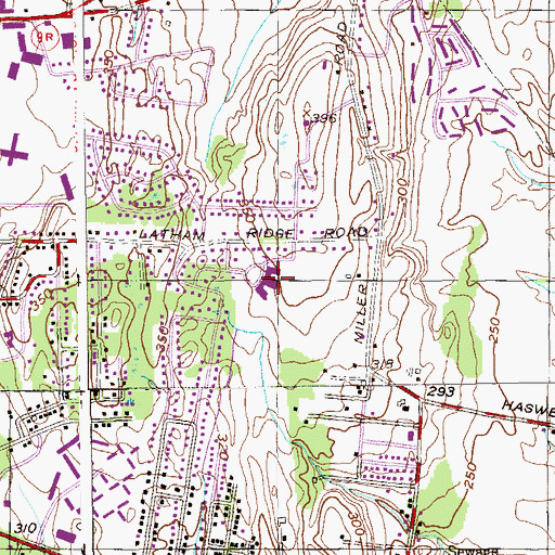 Topographic Map of Latham Ridge School, NY