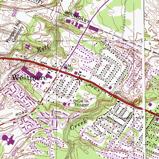 Topographic Map of Christ The King Church, NY