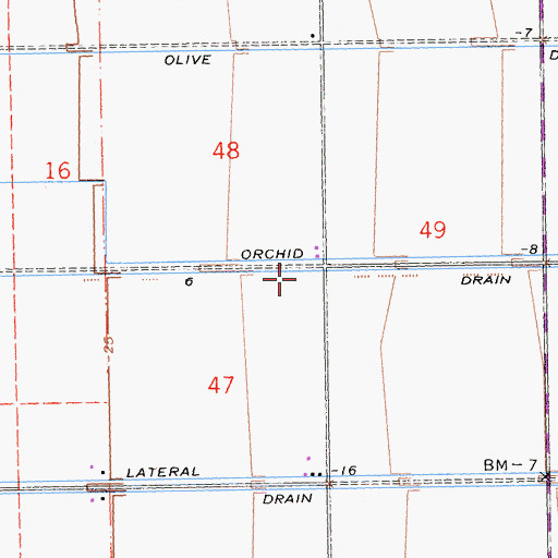 Topographic Map of Holtville Six Drain, CA