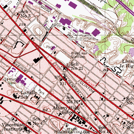 Topographic Map of Philip J Schuyler Achievement Academy, NY