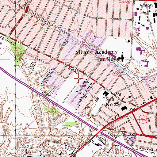 Topographic Map of Stephen And Harriet Myers Middle School, NY