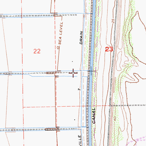 Topographic Map of Holtville Seven Drain, CA