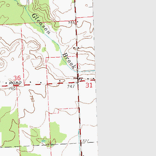 Topographic Map of Gorman Post Office (historical), MI