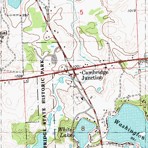 Topographic Map of Cambridge Post Office (historical), MI